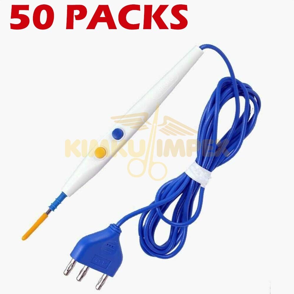 Laparoscopic Electro-Pen Electrosurgical ESU Cautery Pencil Urology Set 50Piece