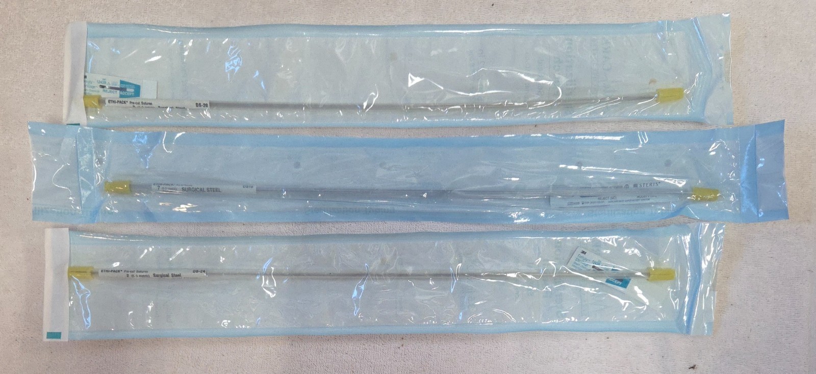 Lot of THREE Pre-Cut Surgical Steel – DS18, DS20, DS24 – Cpix4info (A2F)