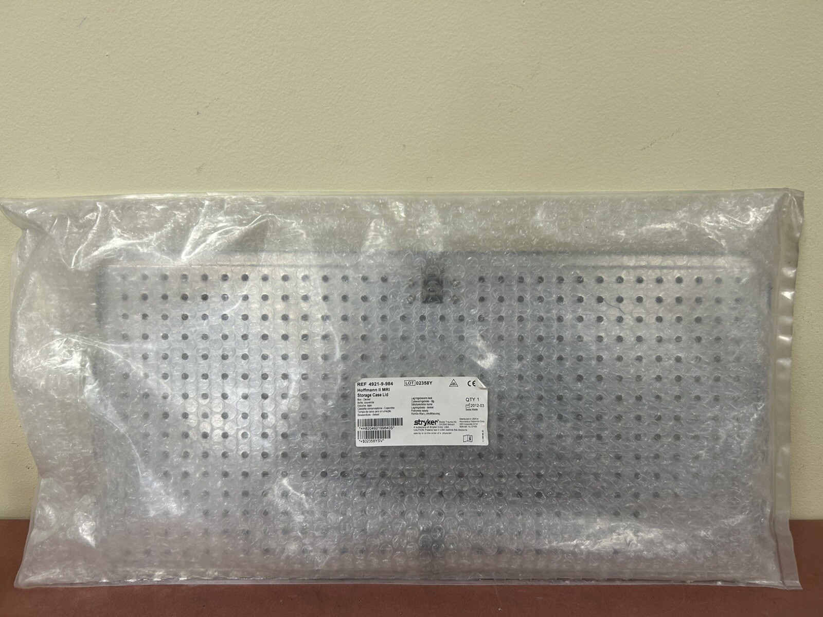 Stryker 4921-9-984 Hoffmann II MRI Storage Case Lid