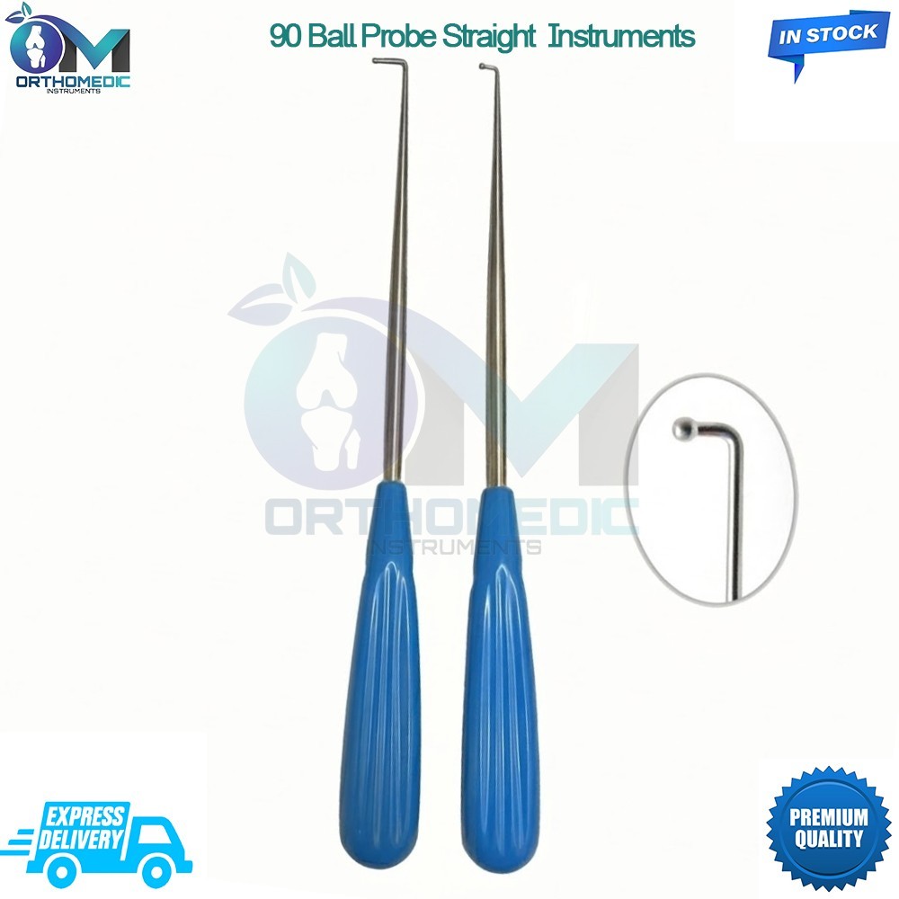 90 Ball Probe Straight 5mm and 10mm 2pcs Surgical Instruments