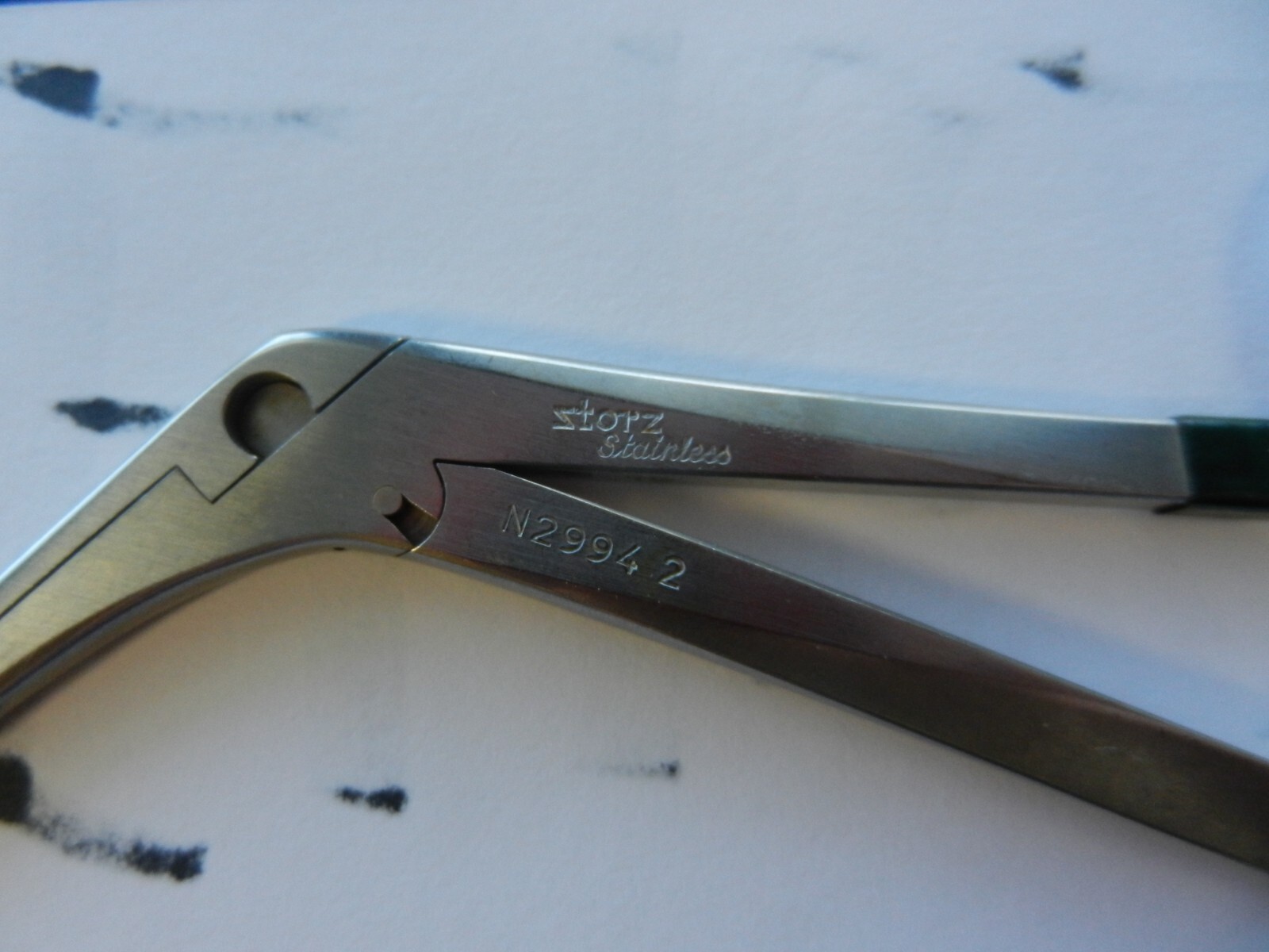 E4628 Storz N2994 2 Left Curved ENT Scissors 115mm Shaft Length x 180mm OL