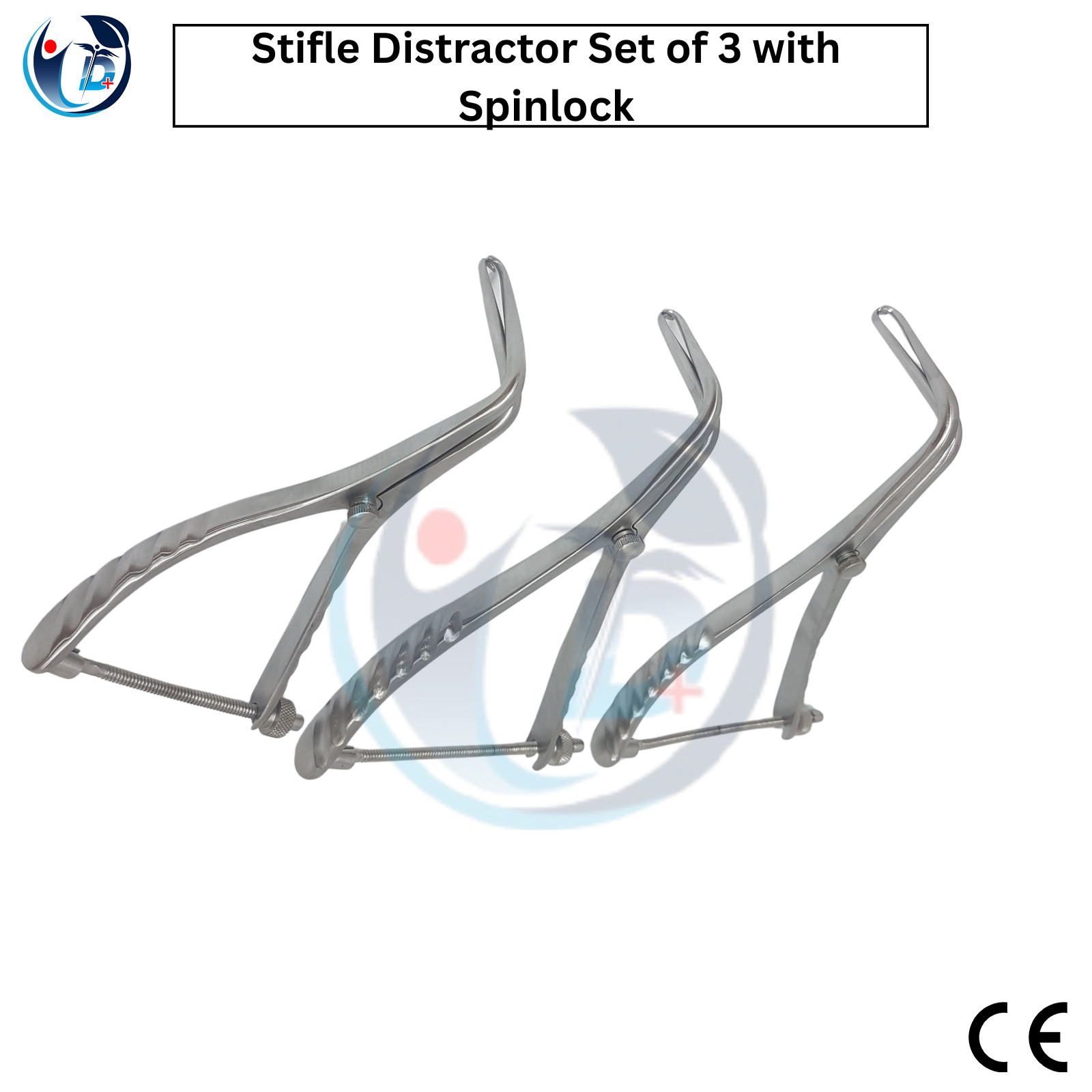 Stifle Distractor Set of 3 with Spinlock – 15cm,19cm,21cm orthopedic Instruments