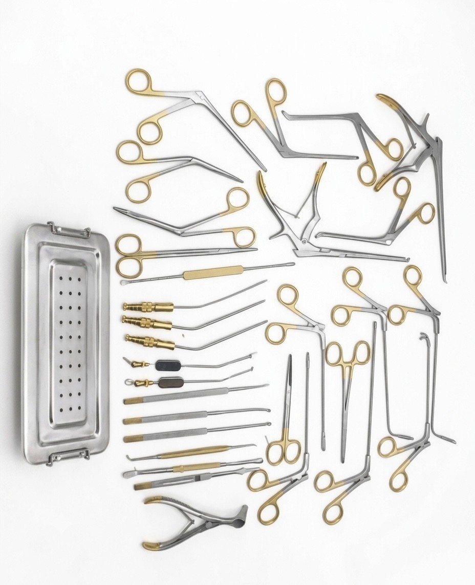 Fess Instruments Set, Complete Set of Endoscopic Sinus Surgery Instruments