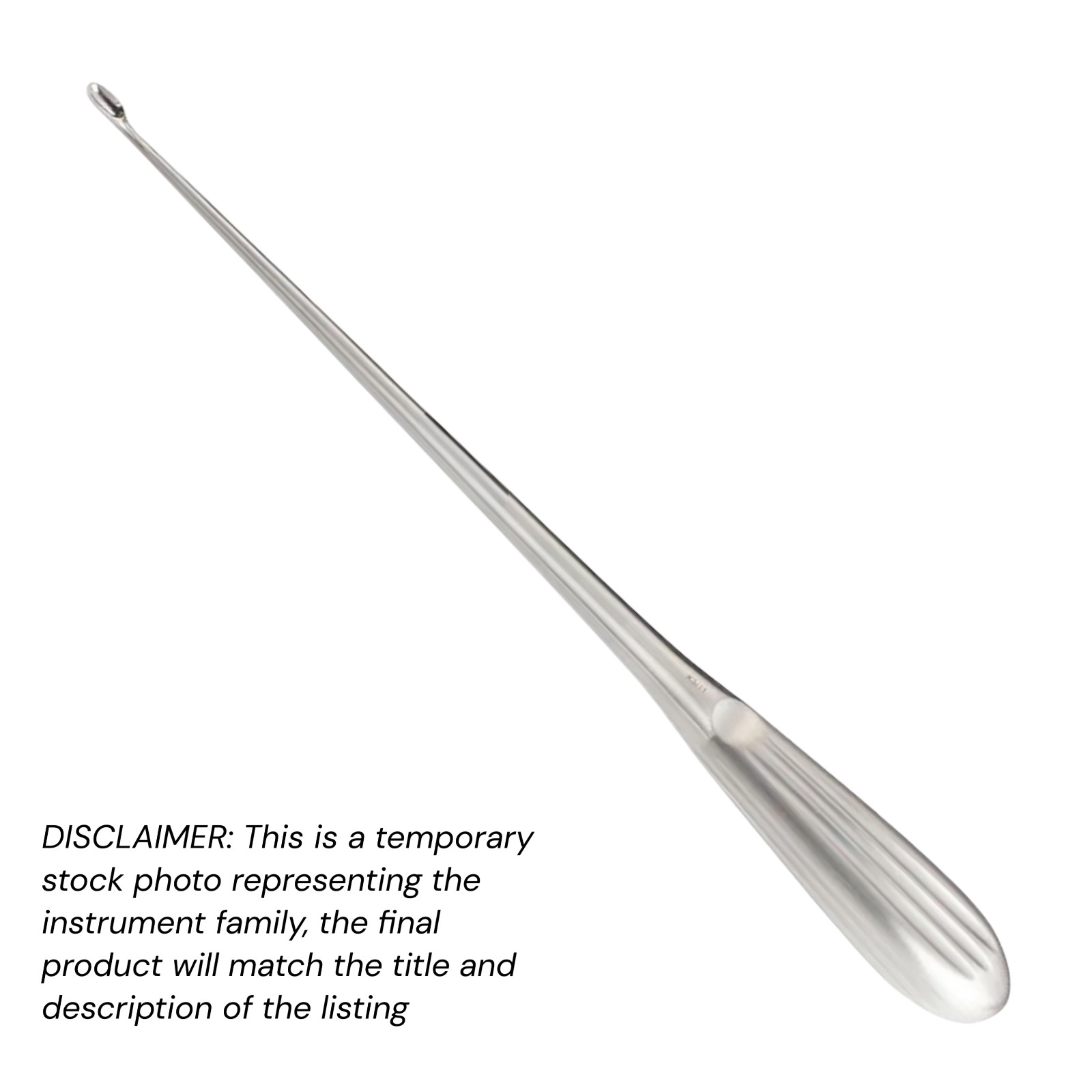 Scoville Ruptured Disc Curette, 10″, 7×9 mm Cup, Angled Down, Economy