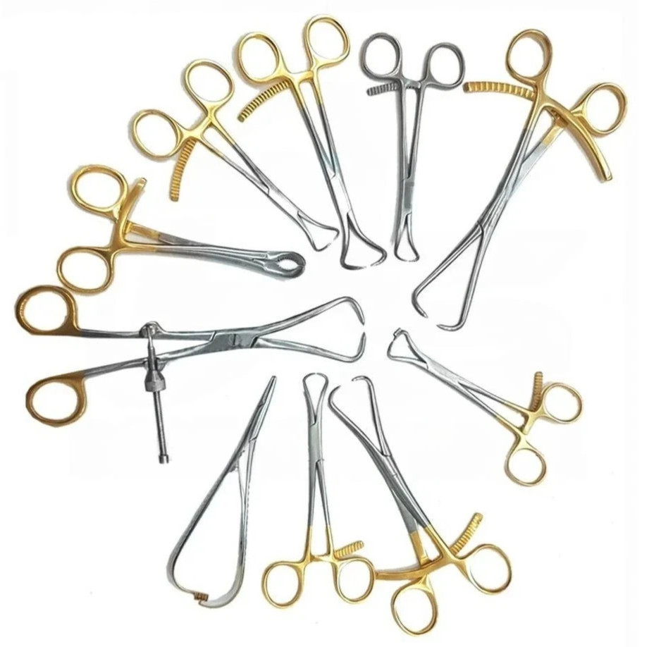 Bone Reduction Forcep Holding Clamps 10 Pcs Surgical Orthopedics Instruments