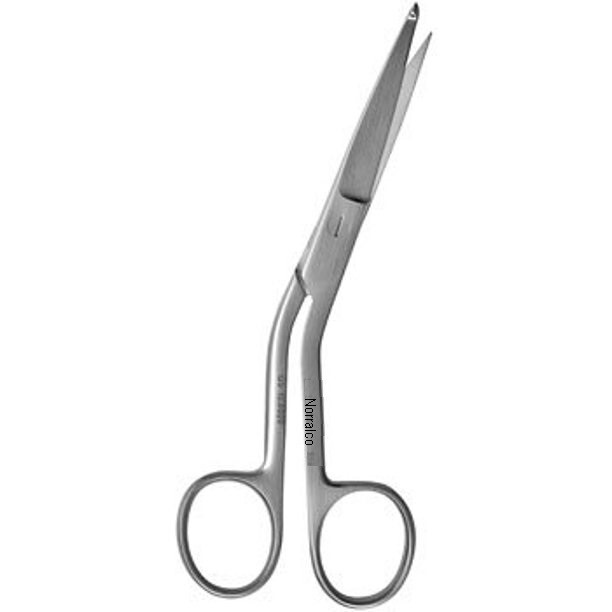 Set of 3 Knowles Bandage Scissors, 5.1/2″ , Angled Shanks, Serrated Blades
