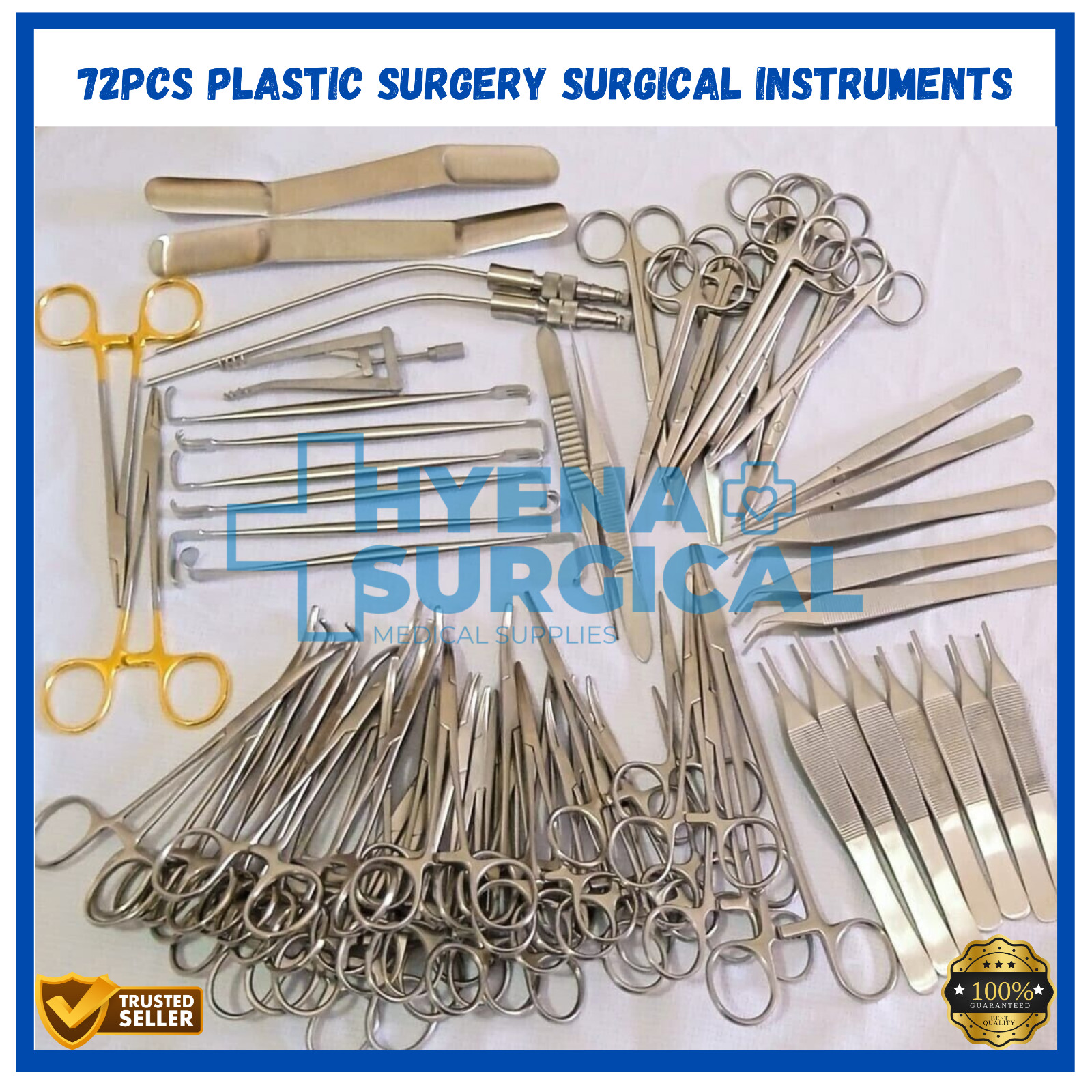 72-Pieces High Quality Plastic Surgery Instrument Complete Set Of 72 Pieces