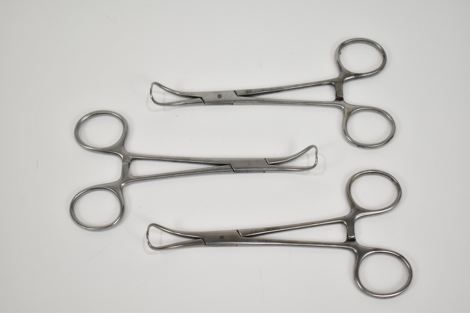 Medical Surgical Towel Forceps Set of 3 G.P ITALY Backhaus 5 1/4″ Instrument