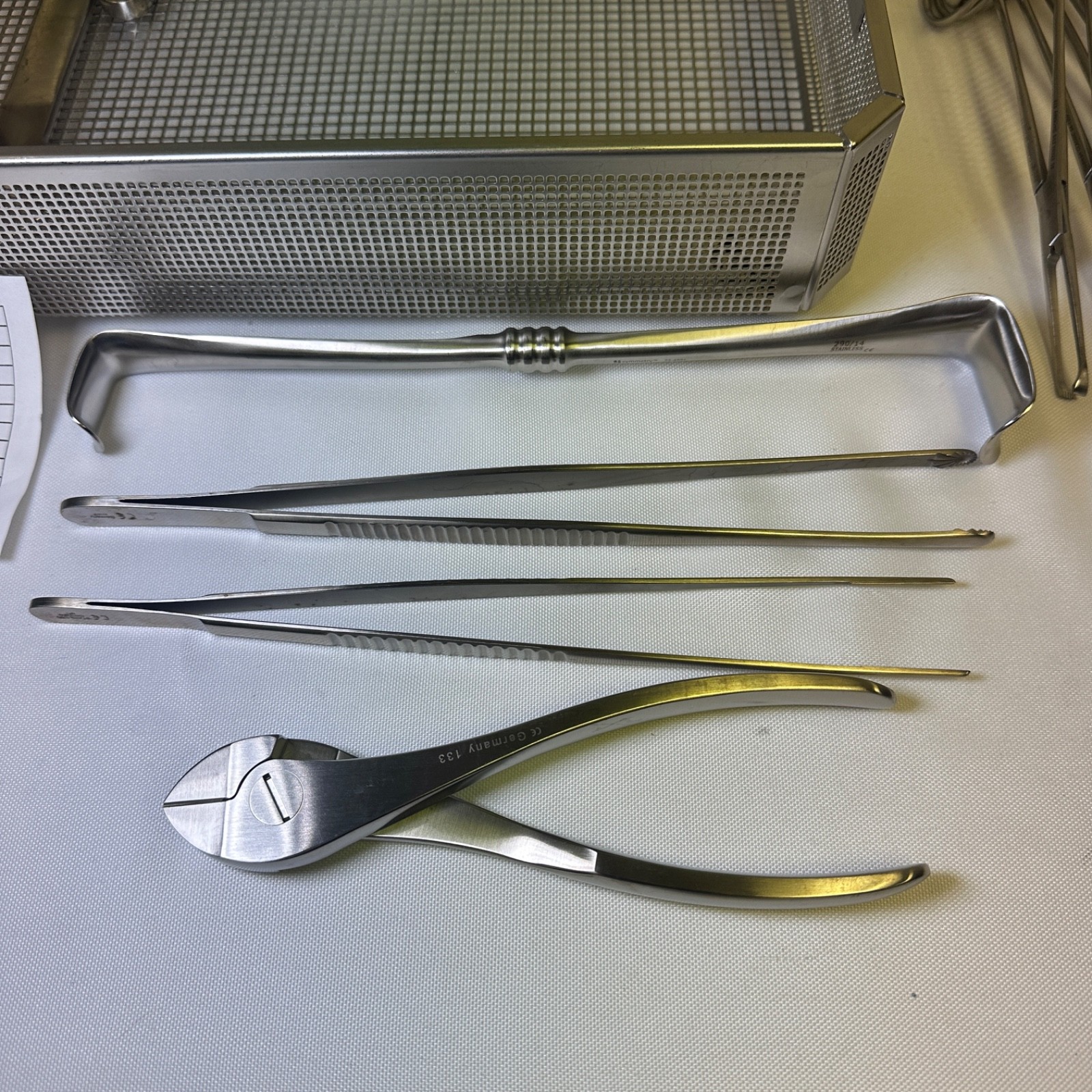 14 Piece Codman Jarit CVT Open Chest Instrument Set w/ Sterlization Case