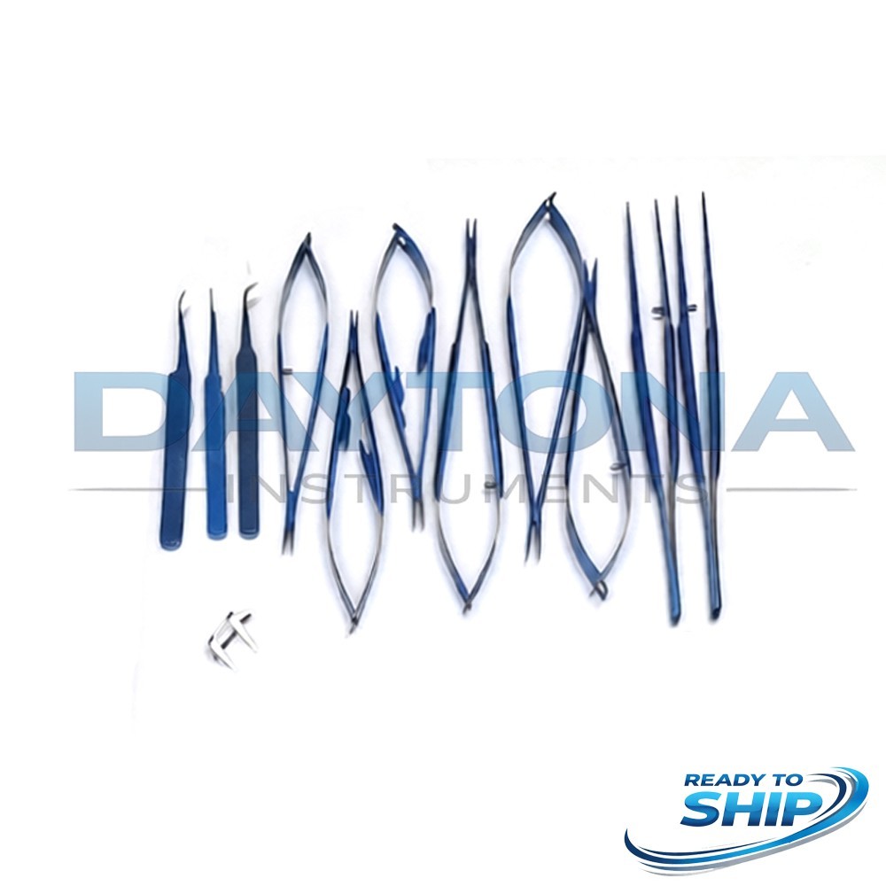 Micro surgery instruments set Neuro Surgical Titanium coated Instrument