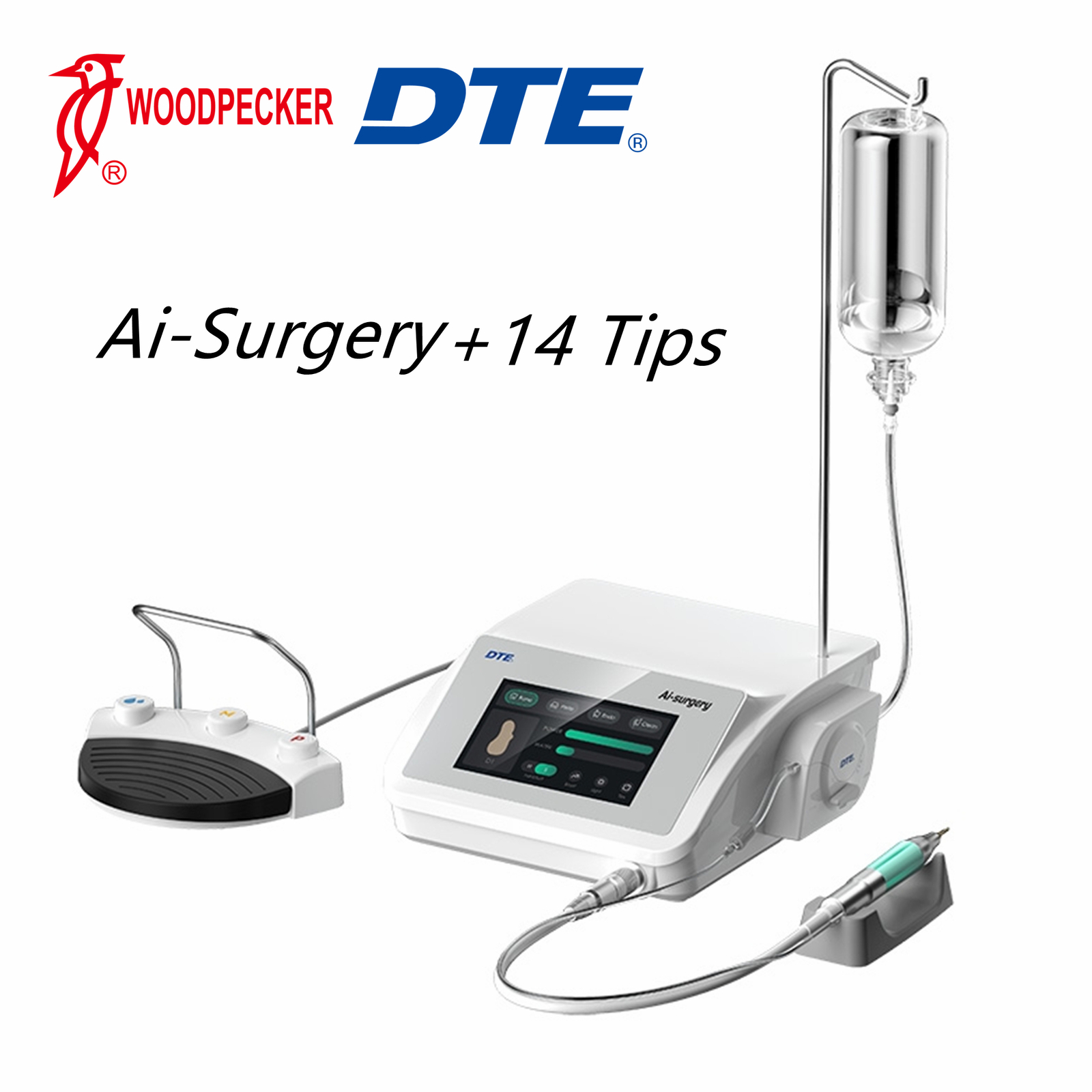 Woodpecker DTE AI Surgery Piezo Bone Surgery Ultrasonic Bone Cutter Smart 14Tips