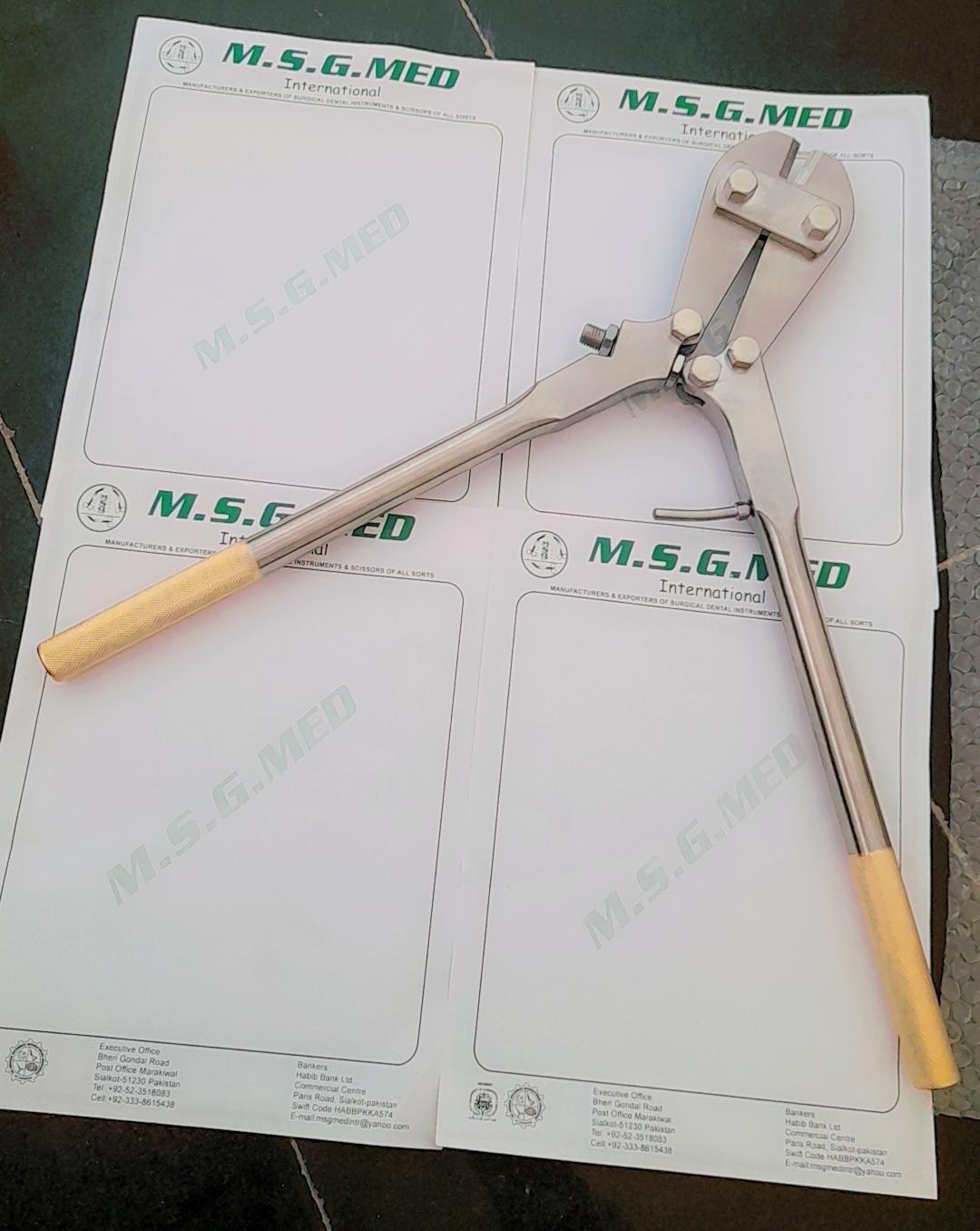 Orthopedic Tungsten Carbide Bolt Cutter Surgical Instrument Heavy Duty Stainless