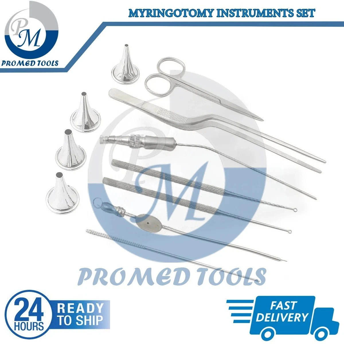 Myringotomy Instruments Set Of 11 Instruments For ENT Myringoplasty Surgical