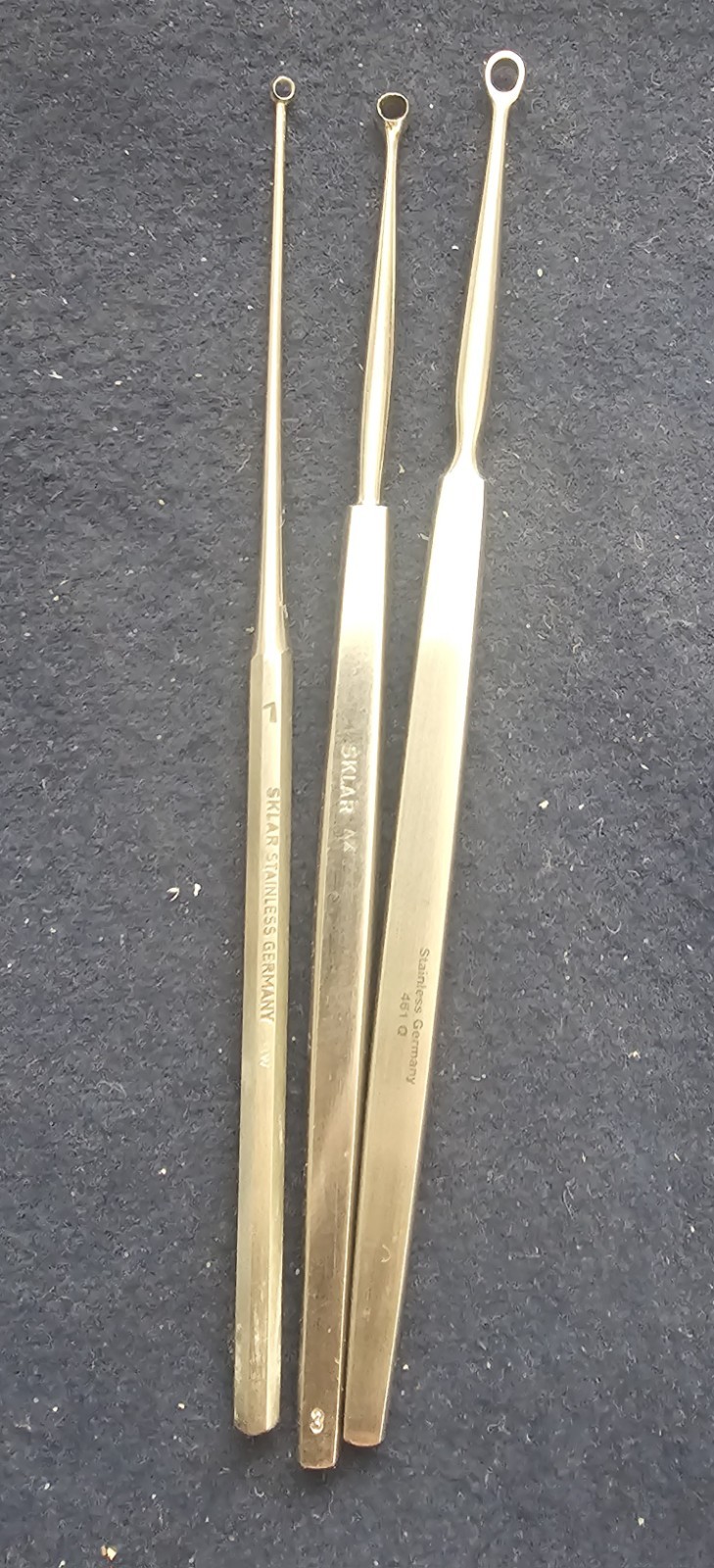 3 Sklar Currettes German Stainless Steel