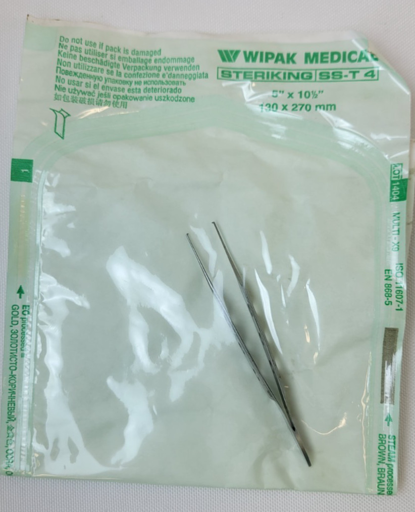 Aesculap OC051R Bishop-Harmon Iris Tissue Surgical Forceps, Straight Tips