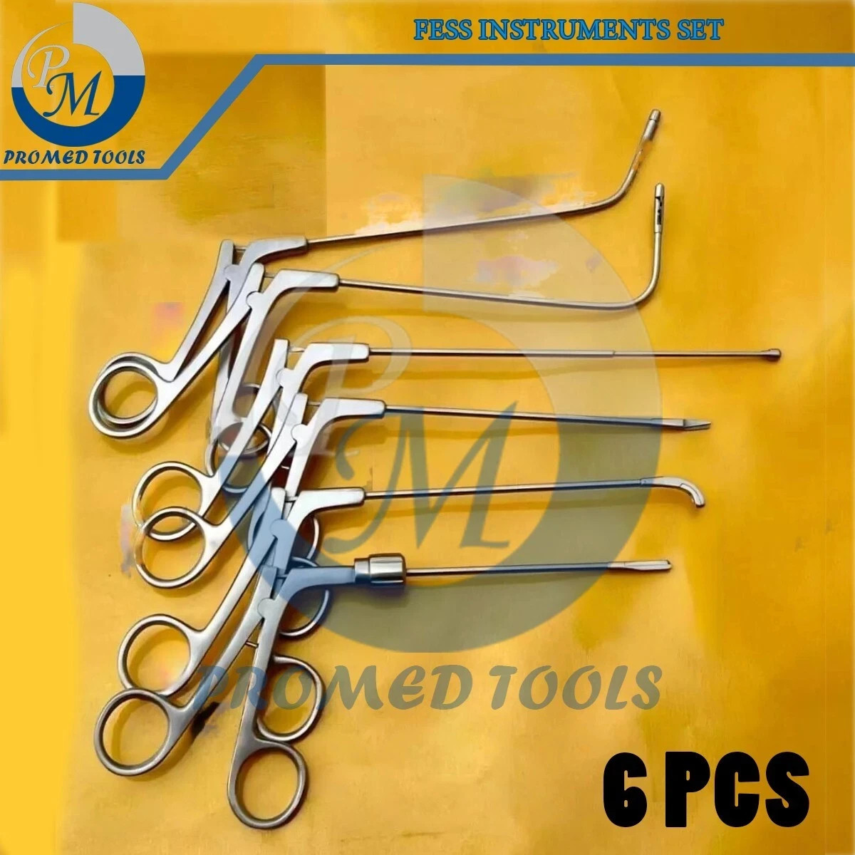Fess Instruments Set, Endoscopic Sinus Surgery 6 Pcs ENT Instrument Set