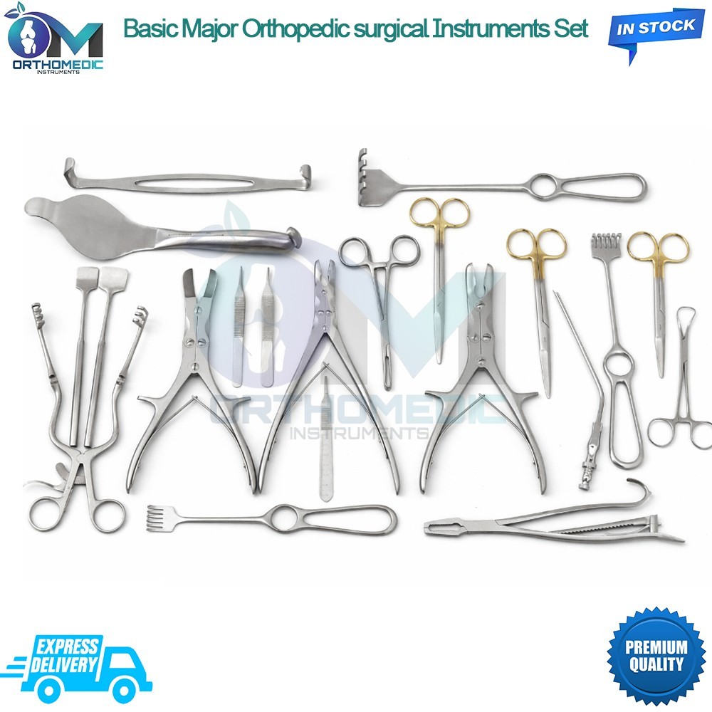 Basic Major Orthopedic surgical Instruments Set Of 21 Pcs