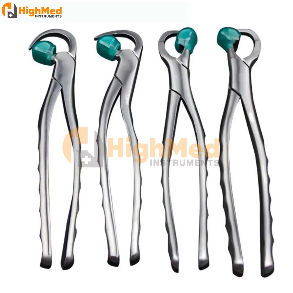 Premium Dental Extraction Forceps Standard Series Set of 4 Pcs (Free 25 Bumpers)