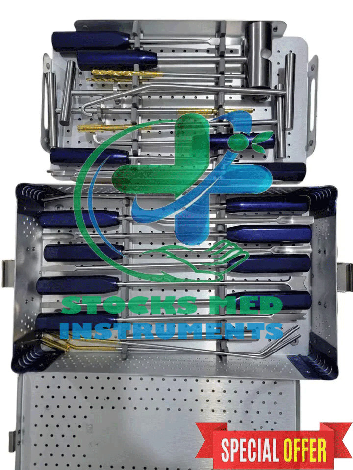 Orthopedic Bone Cement Removal Instruments Set With Box Top Quality