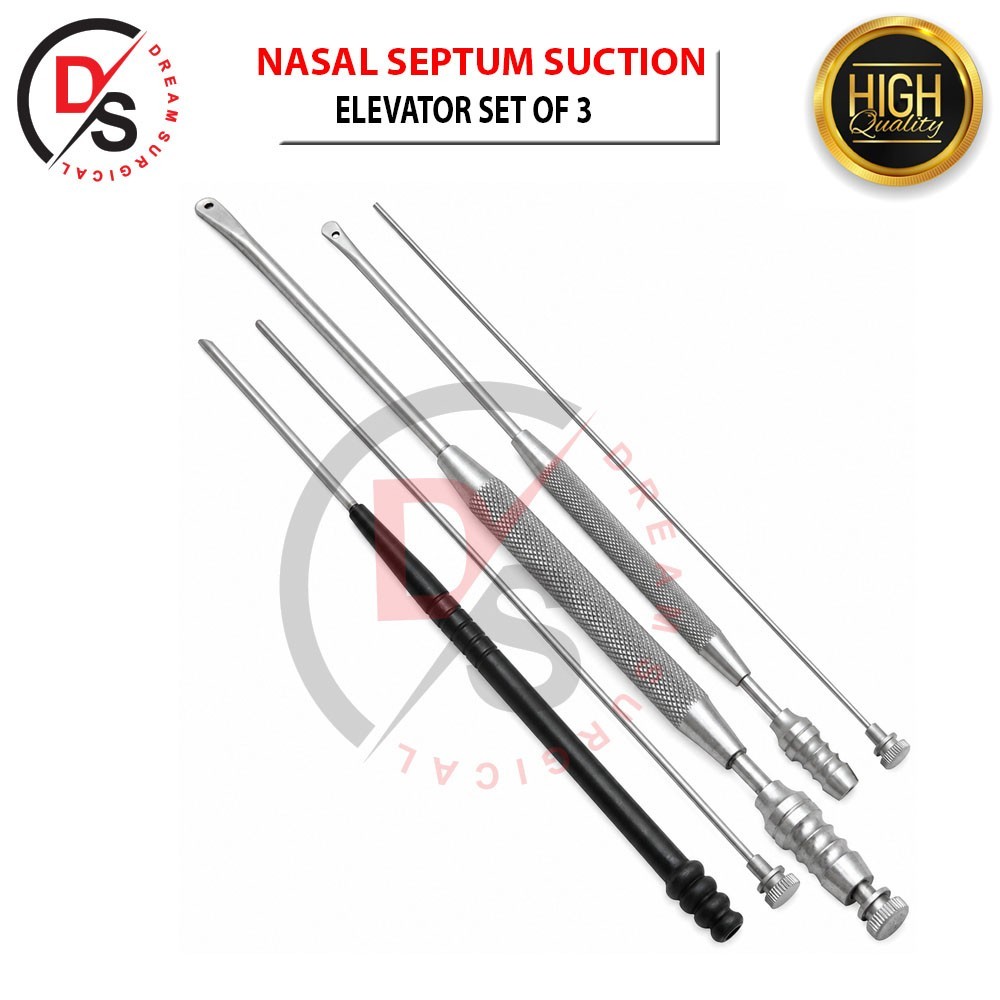 Nasal Septum Suction Elevators Set of 3 Surgical Instrument