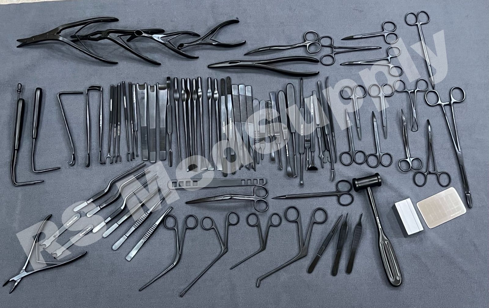 Major Rhinoplasty 82 Pcs Surgery Kit Nose & Plastic Surgery Set Black Coated