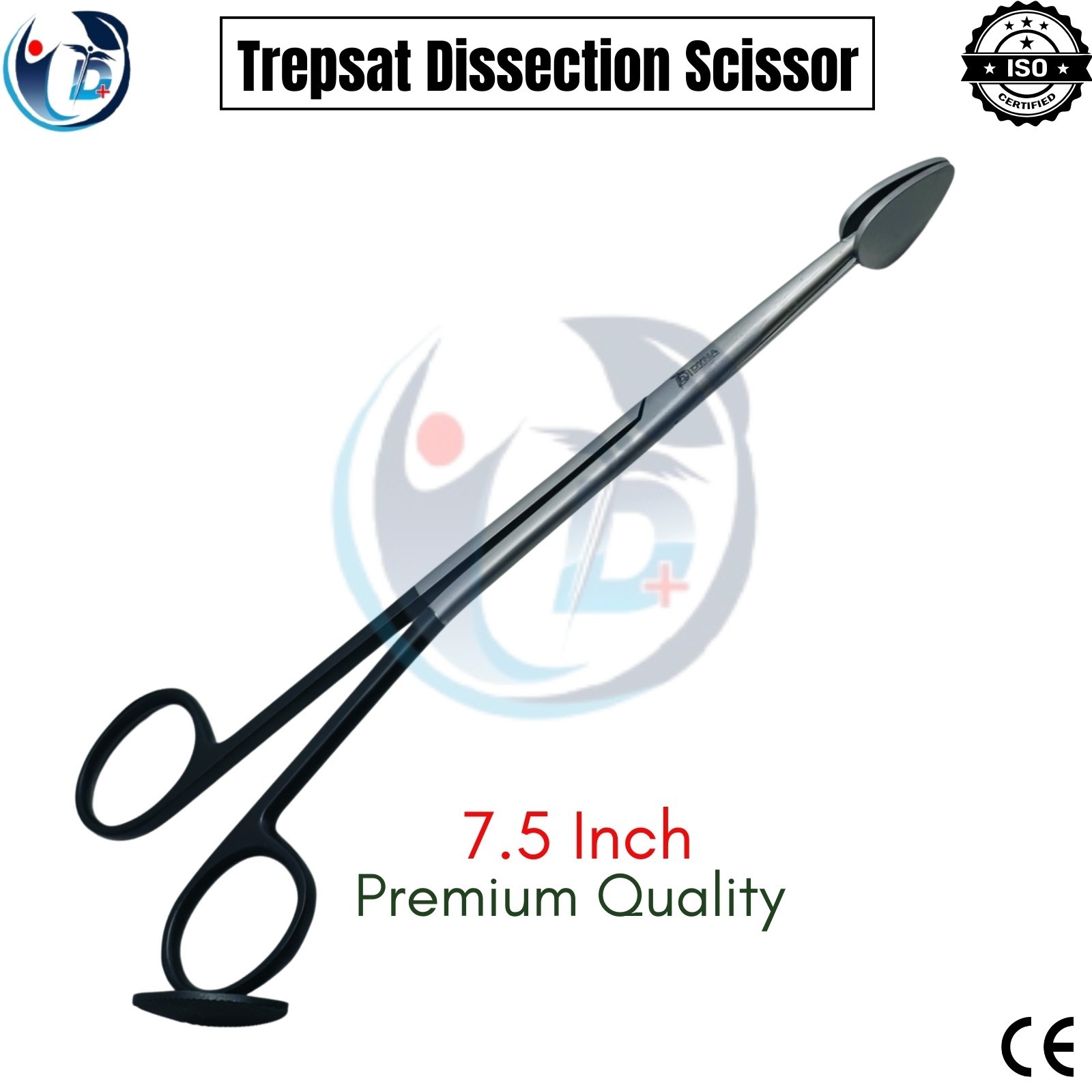 Trepsat Face Lift Dissection Scissors T/C Insert + Speculated Tips 7.5″ by Dyna