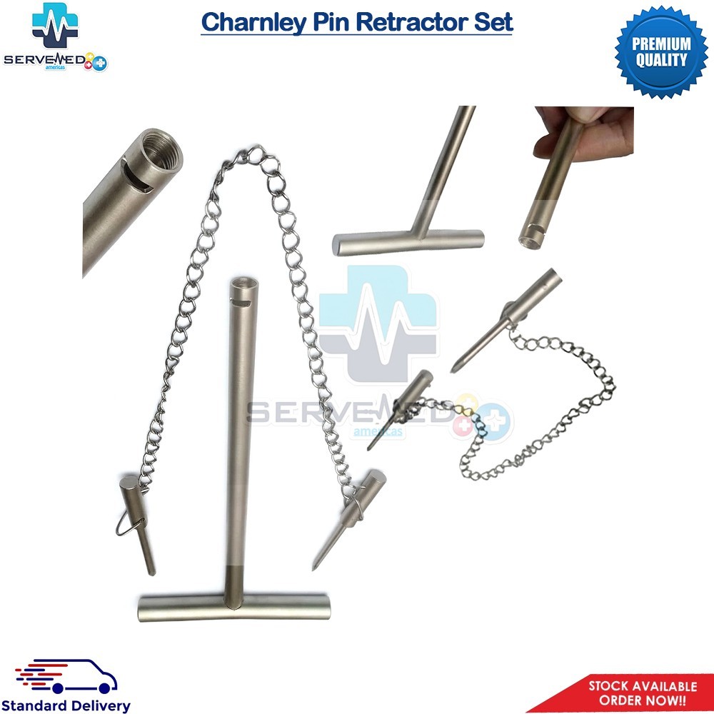 Charnley Pin Retractor Set Surgical Veterinary Orthopedic Instruments A+ Quality