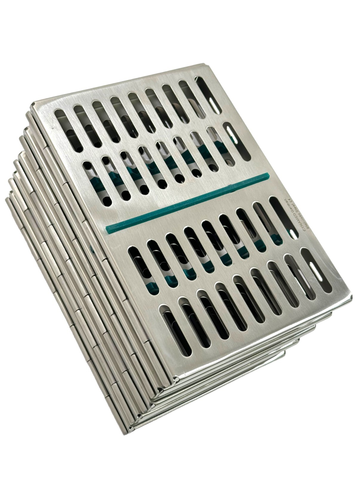 5 GERMAN DENTAL SURGICAL AUTOCLAVE STERILIZATION CASSETTE BOX FOR 10 INSTRUMENT