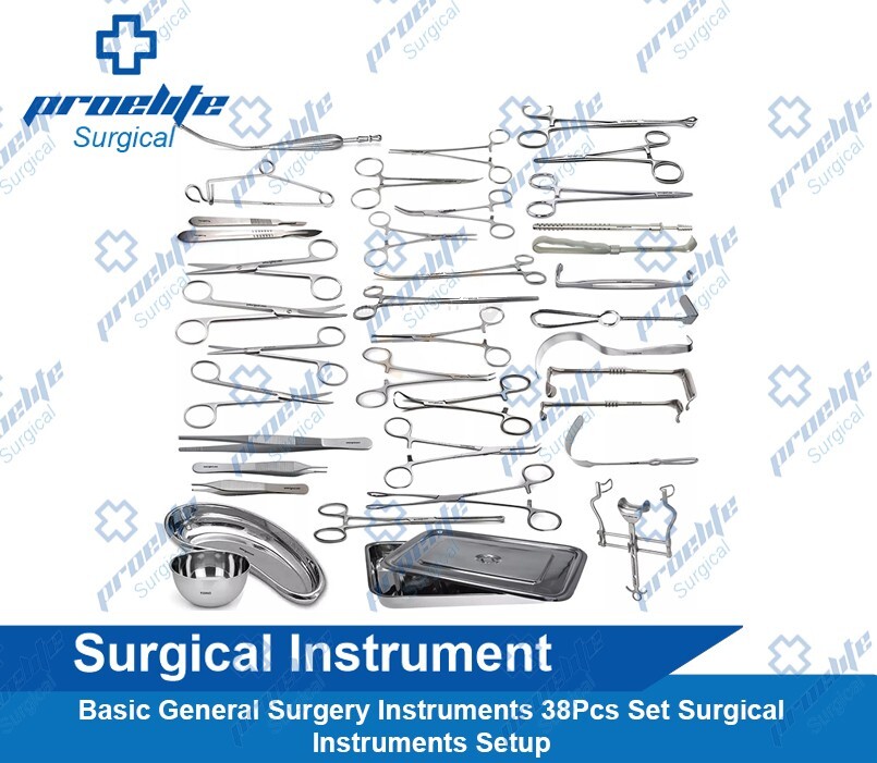 Basic General Surgery Instruments 38Pcs Set Surgical Instruments stainless steel