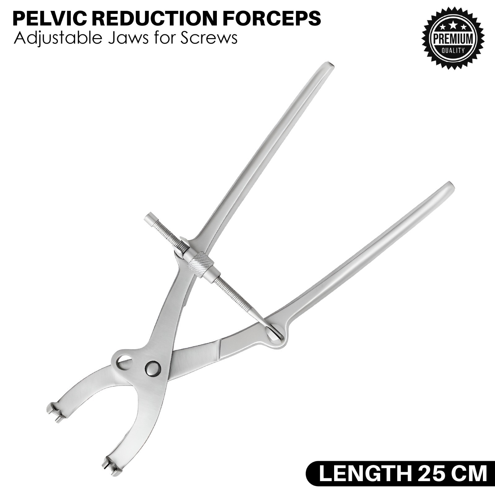 Pelvic Reduction Forceps Adjustable Jaws for Screws 25 cm Orthopedic Instruments