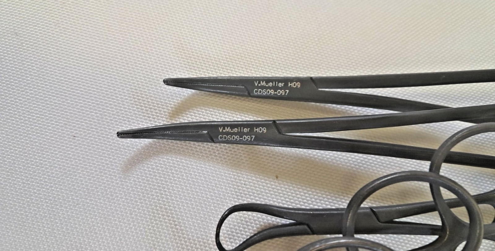 10 Piece V. Mueller Anodized Lazer Surgical Instrument Set