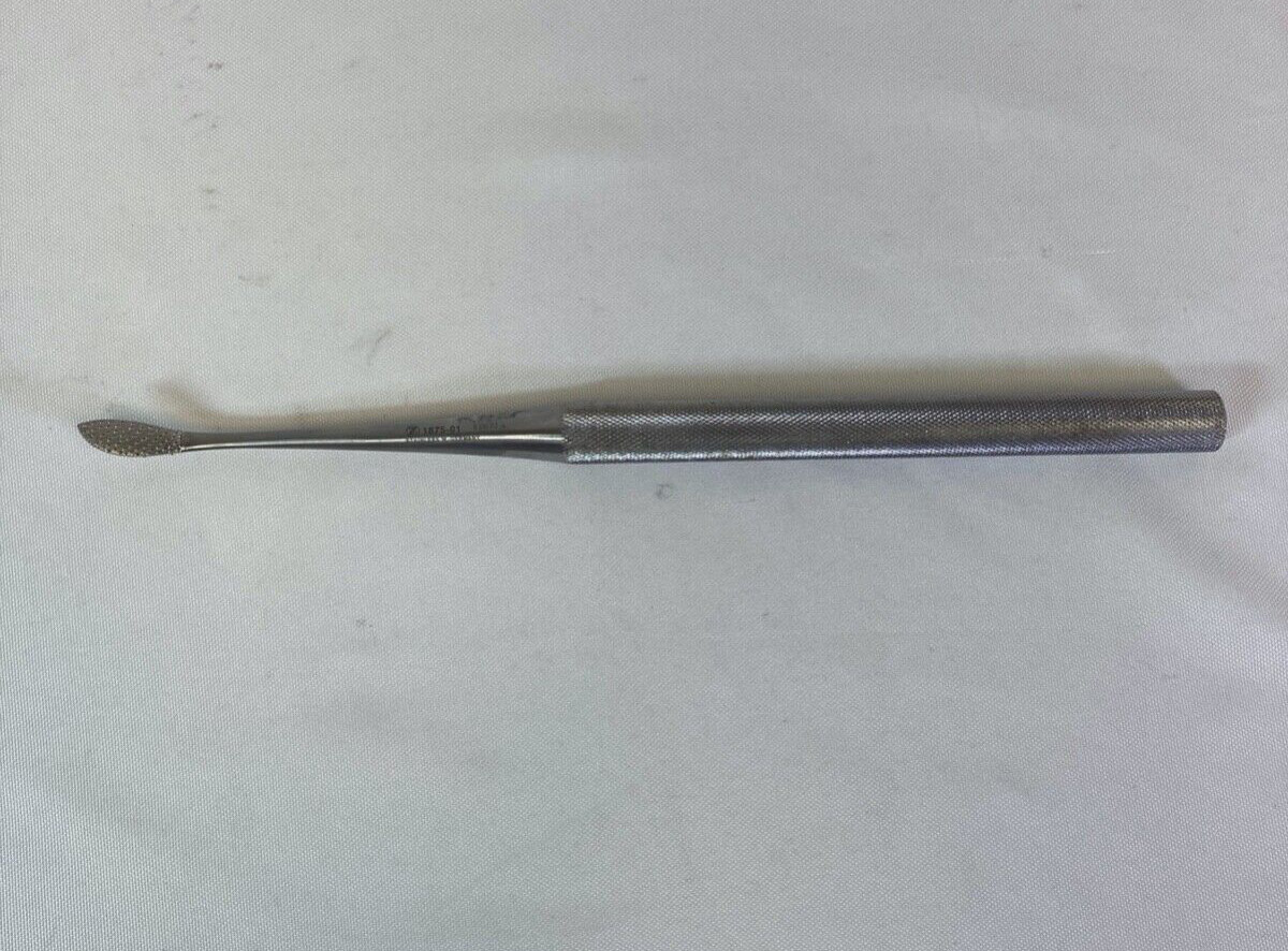 Zimmer 1875-01 Orthopedic Rasp Heavy 12″ Handle 1″ Angled Tip Podiatry
