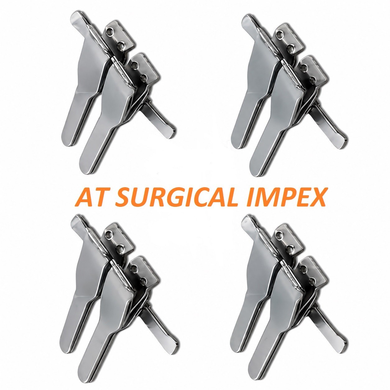 Micro Vascular Clamps Set 4 Pcs V-2 Small Size Plastic Surgery Instruments