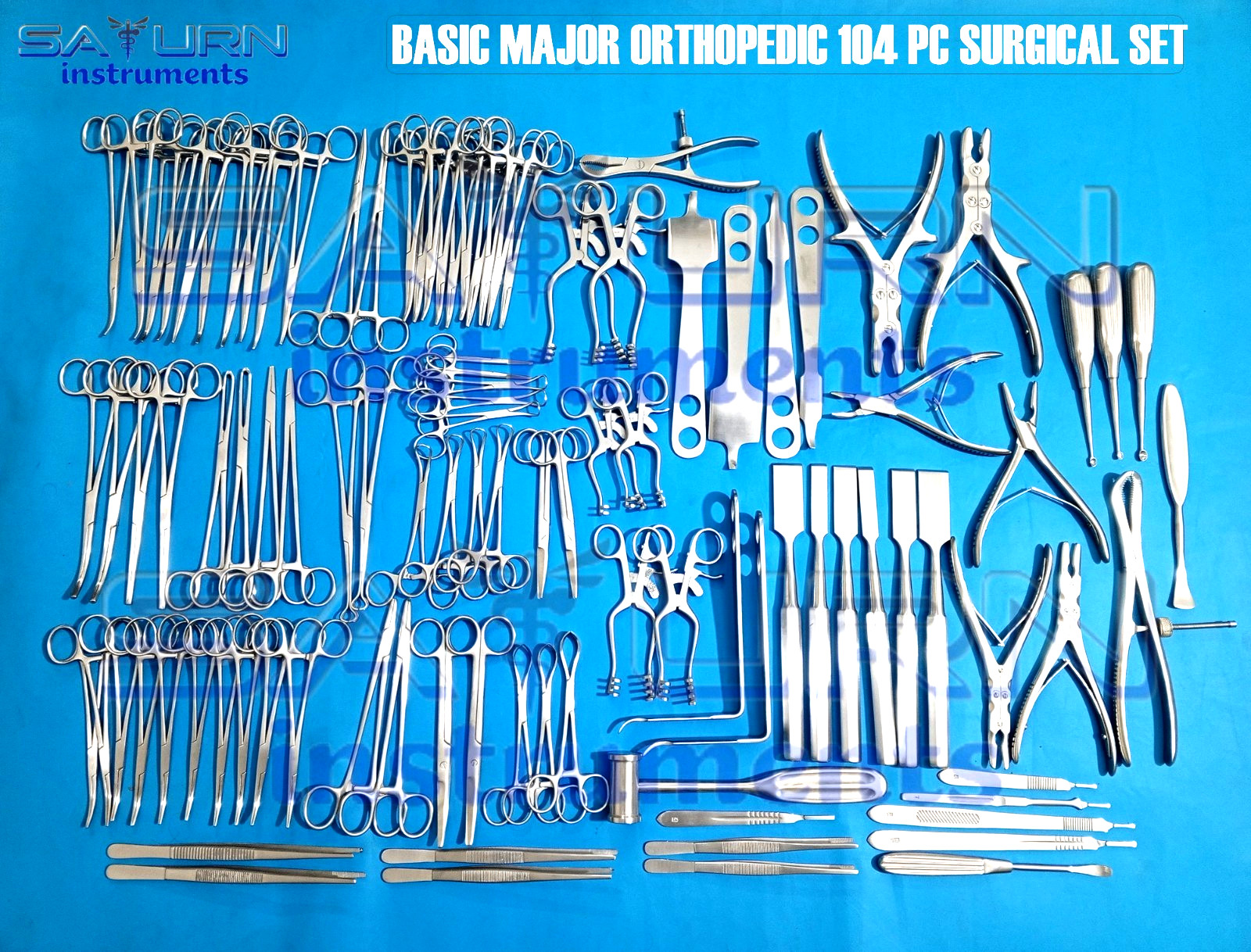 Basic Major Orthopedic Lot of 104 pcs Set Surgical Instruments By Saturn