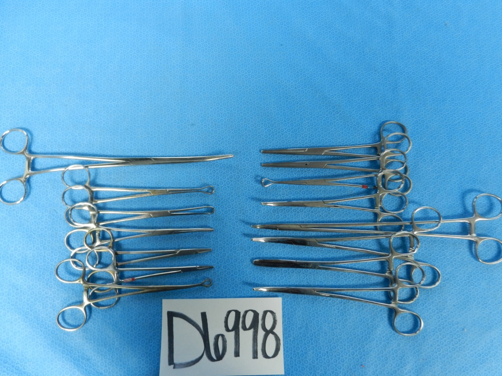 D6998 Codman V. Mueller Weck Pilling Surgical Forceps Lot of 15 Approx 13-28cm