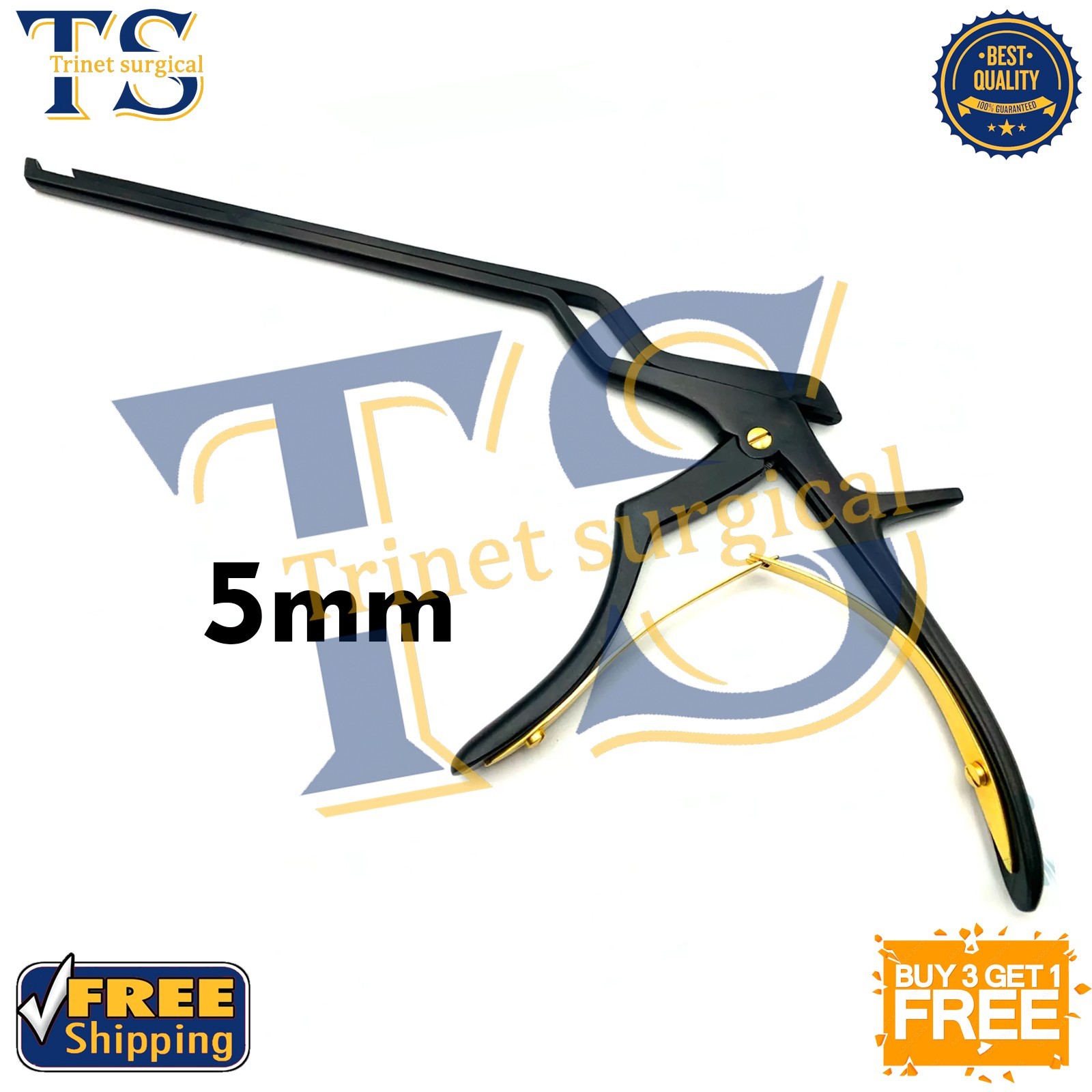 Kerrison Bayonet Black Rongeur 45 Degrees Forward UP 5 mm x 22 cm OR Grade