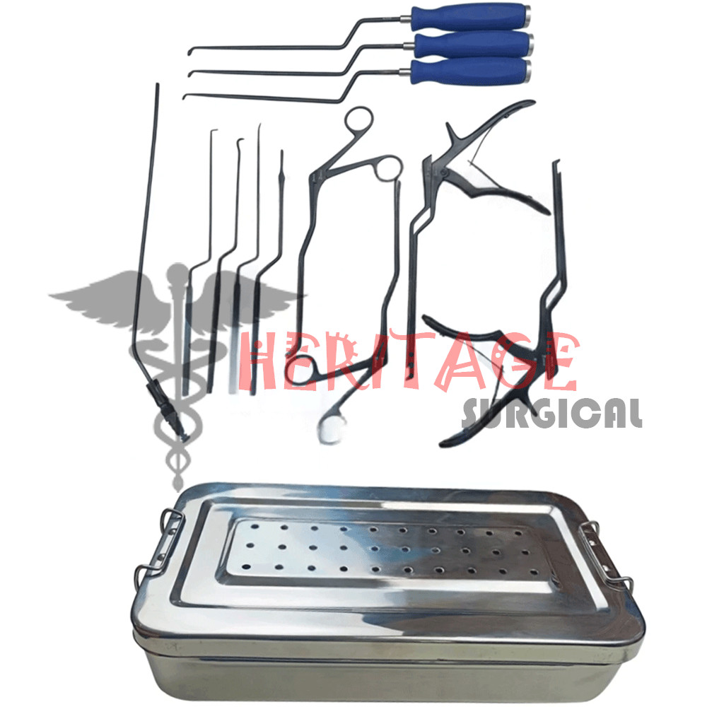 Posterior Lumbar Minimally Invasive Spine Instrument Set 12 Pcs Black