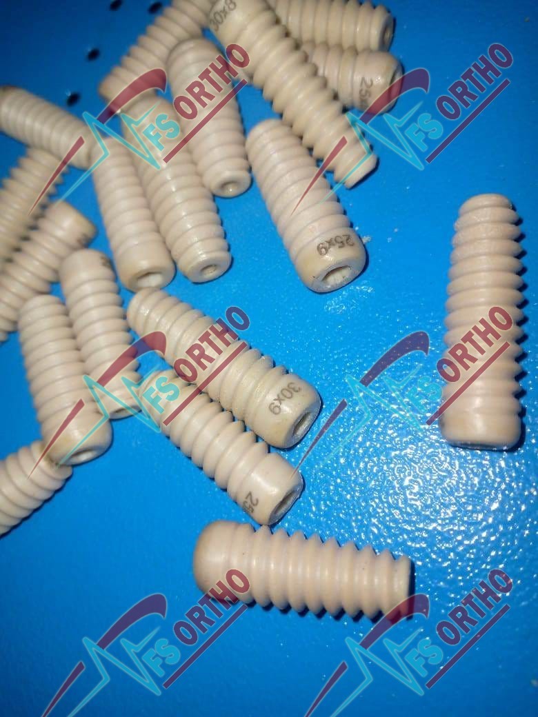 ACL Interference Screw Dia 8mm & Length 25, 30mm and Screwdriver 11 Pcs Set Peek