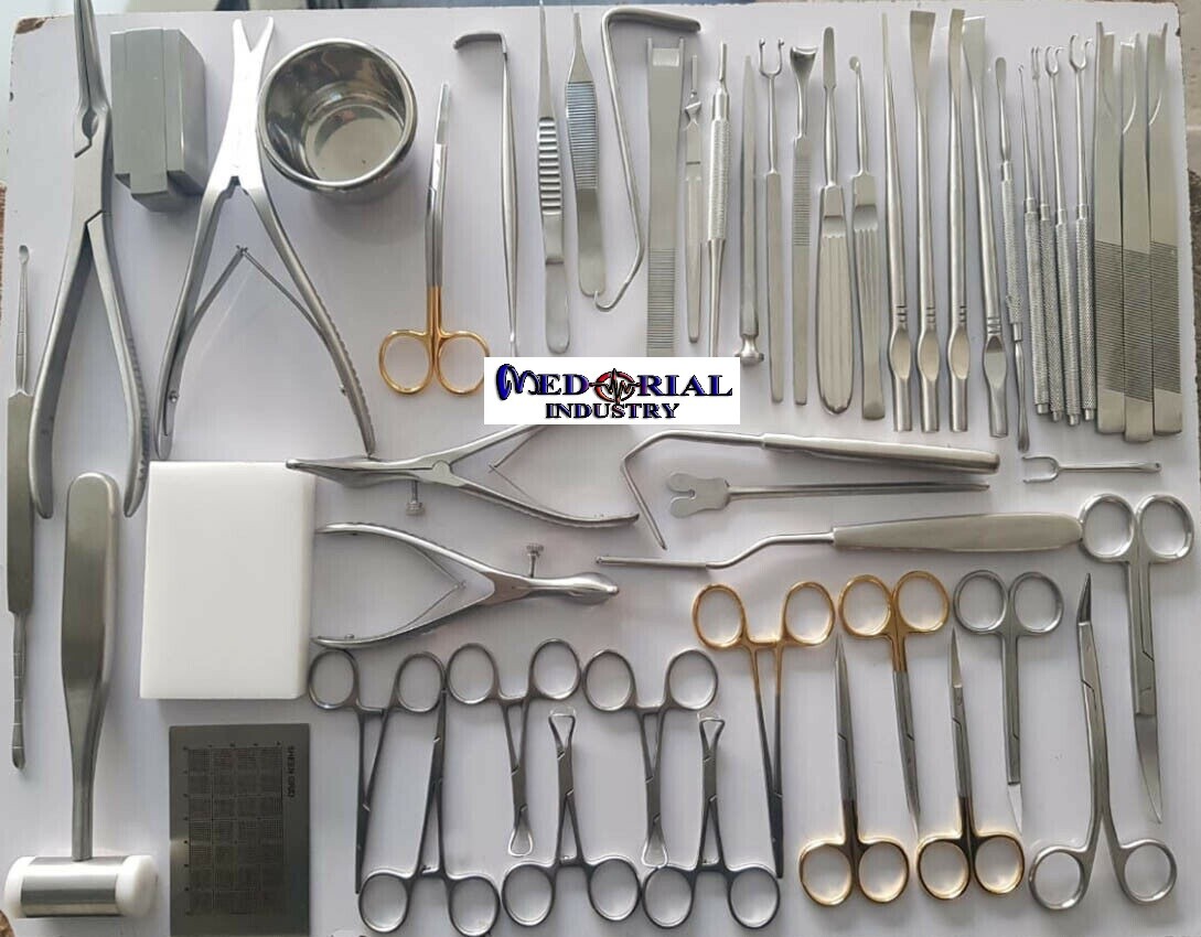 Rhinoplasty Plastic Surgery Set of 53 Pcs,Surgery Instruments