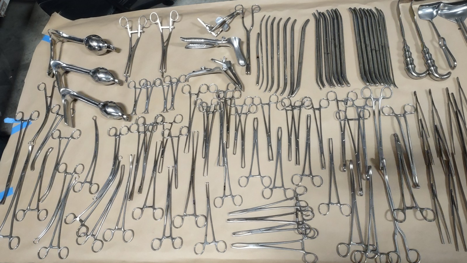 Large Surgical Instrument Bundle OBGYN G & E 221 Piece Speculum Germany Mixed