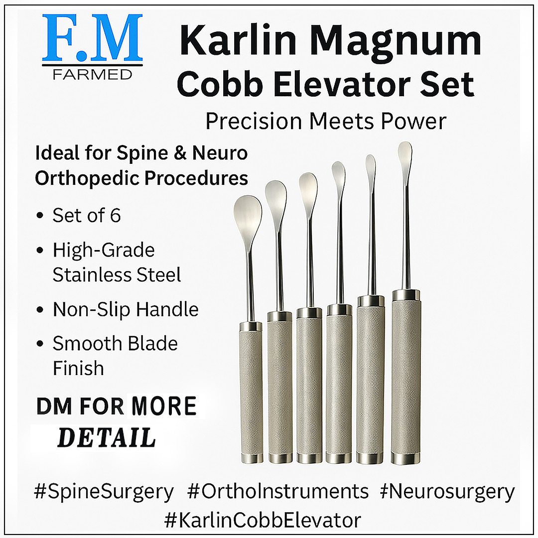 Cobb Elevator Set 6 Pcs – Best Orthopedic Spine Surgical Elevators Instruments