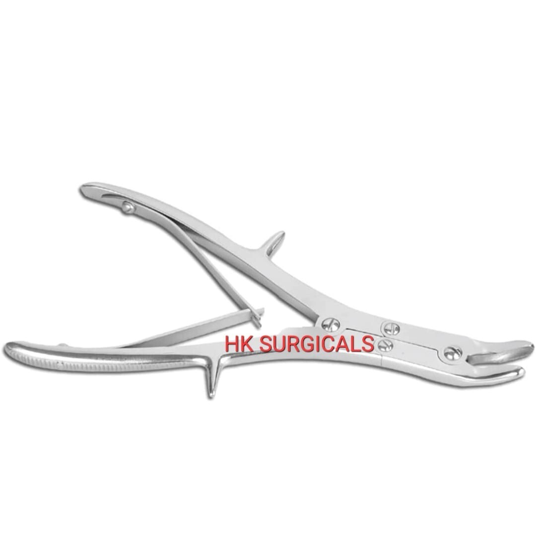Orthopedic Beyer Bone Nibbler Rongeur Double Action 7 ½ inch Curved Pack of 2
