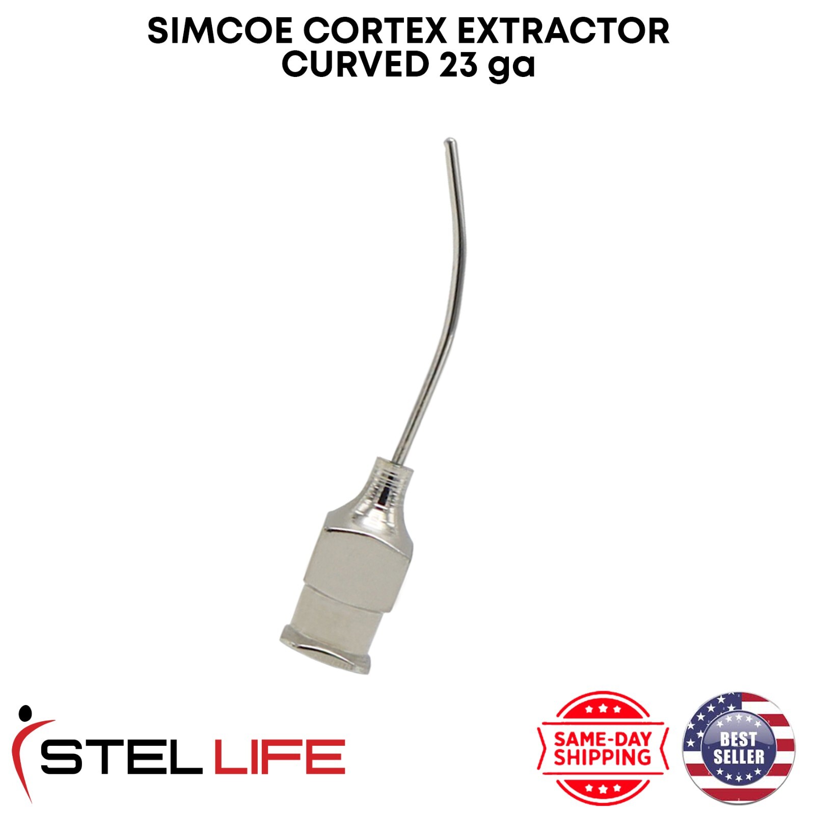 Simcoe Cortex Extractor Curved 23 ga Cannulas Ophthalmic Instrument German Steel