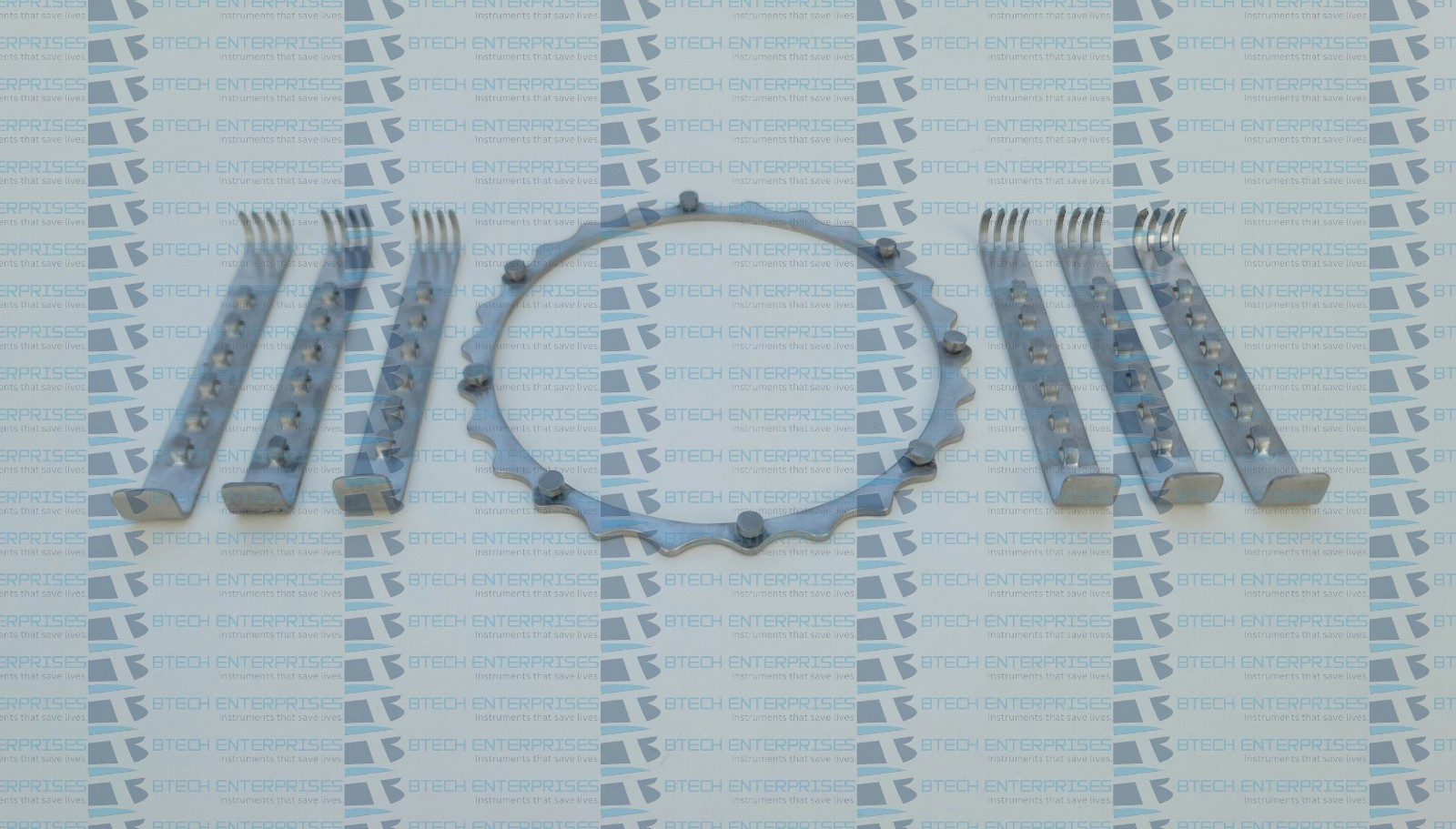 Turner WarWick Ring Retractor With Blades Set of 7 Urethroplasty