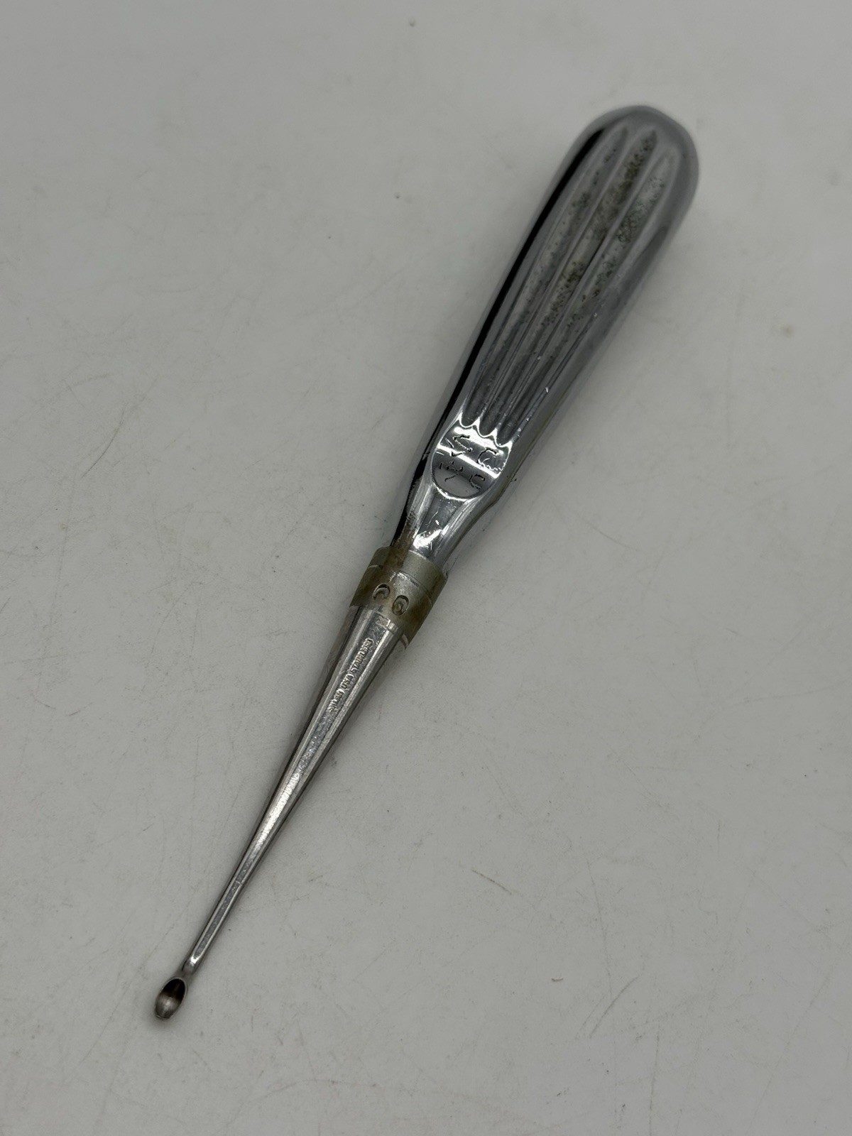 Vintage Stainless Steel Surgical Bone Curette 6.5” Long USA See