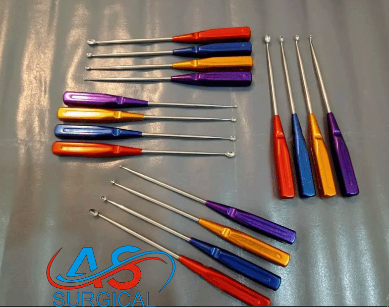 16 Pcs Bone Cervical Curettes Spine Orthopedics Instruments