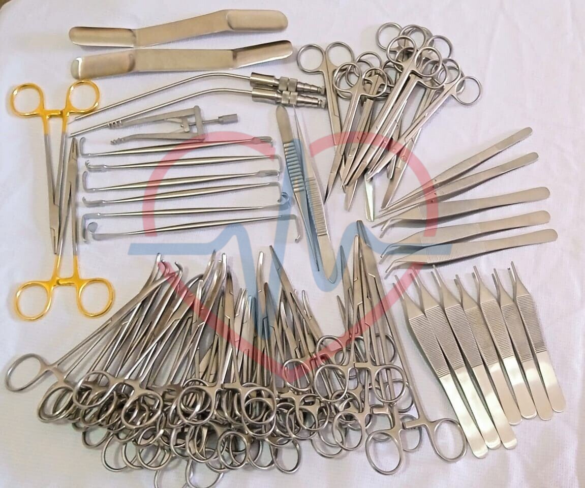 72 Pcs Plastic Surgery Surgical Instruments Kit Stainless Steel Axonio Surgical