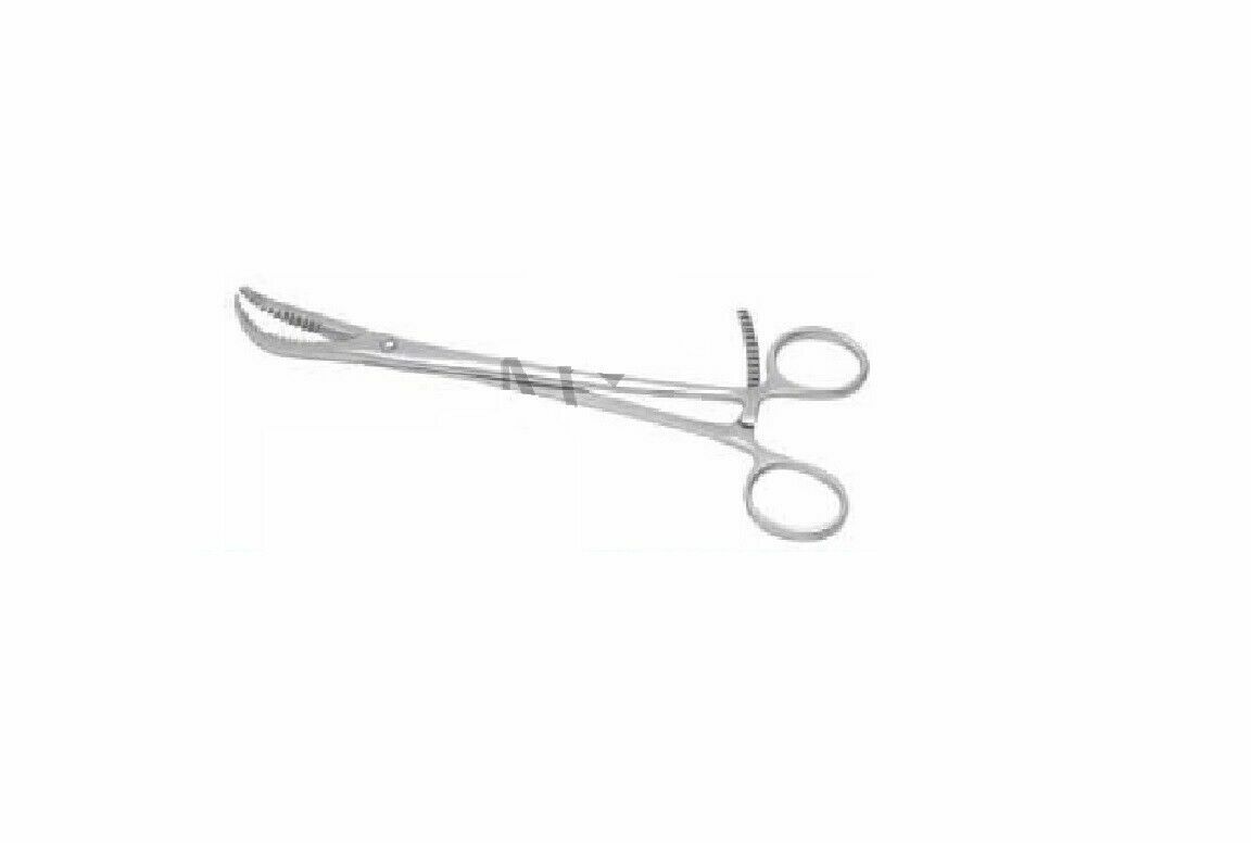 Orthopedic Bone Holding Reduction Forceps 170mm Curved Serrated Jaw ratchet lock