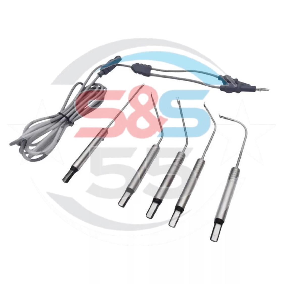 ENT Bipolar Electrodes 6 Pieces Set High Quality Electro Surgical Instruments
