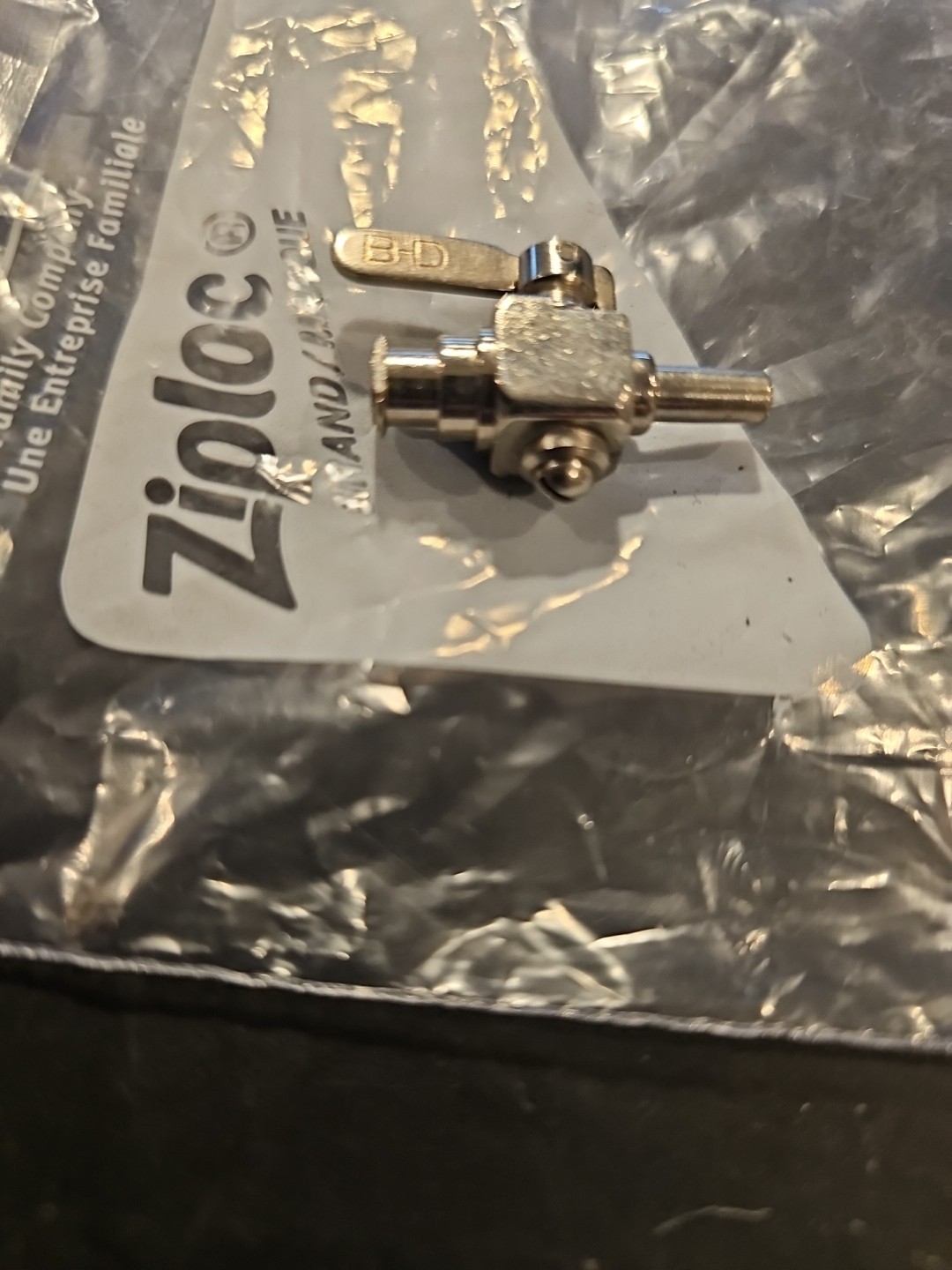 B-D MS01 Two-Way Stopcock Stainless Steel Plated Brass SCREW ball valve